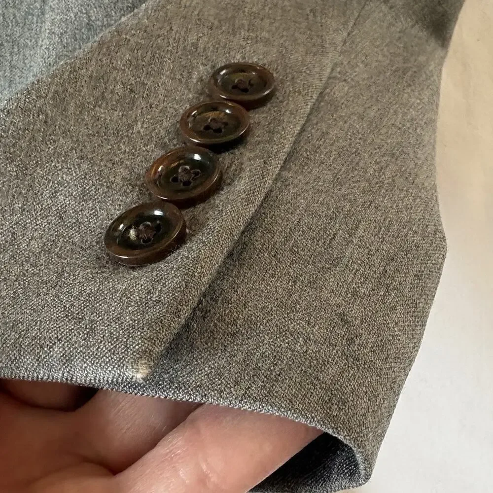 J.Crew Ludlow Blazer 38R 100% Italian Wool Gray Vitale Barberis Canonico